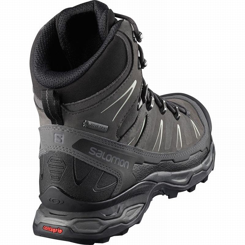 Women's Salomon X ULTRA TREK GORE-TEX Hiking Boots Black / Grey | OLATPI-187