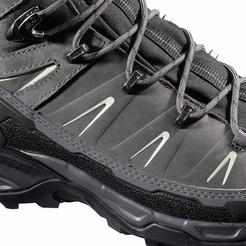 Women's Salomon X ULTRA TREK GORE-TEX Hiking Boots Black / Grey | OLATPI-187