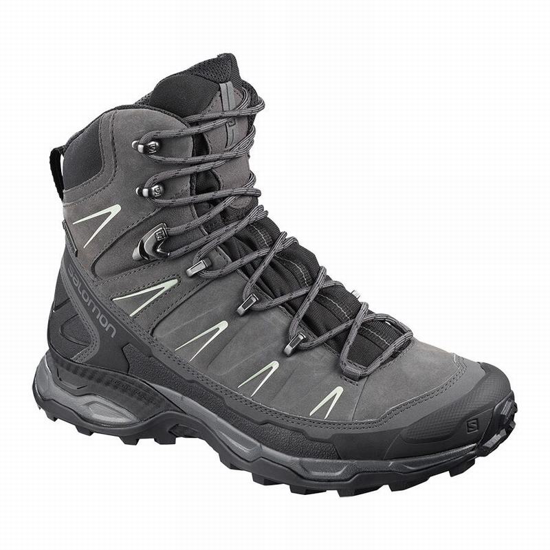 Women\'s Salomon X ULTRA TREK GORE-TEX Hiking Boots Black / Grey | OLATPI-187