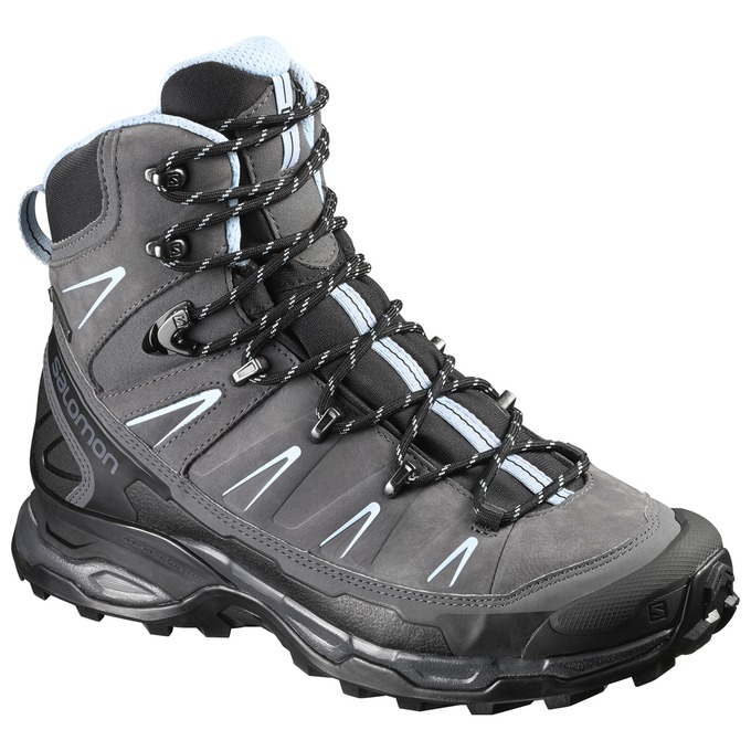 Women\'s Salomon X ULTRA TREK GTX W Hiking Shoes Black / Grey | ITEKWF-859