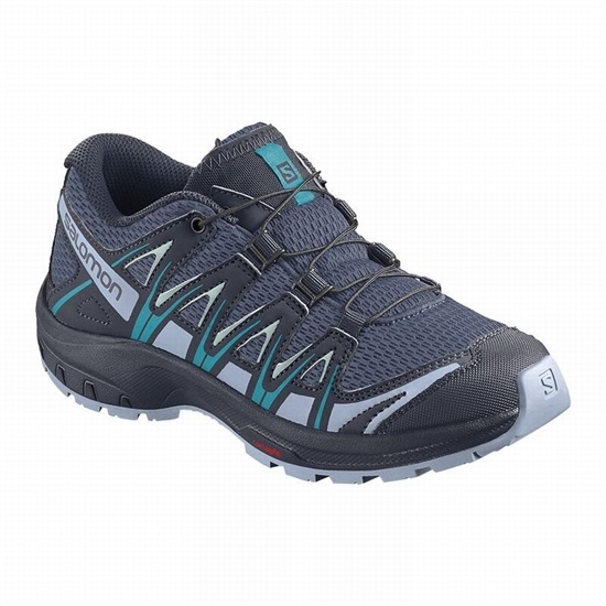 Kids' Salomon XA PRO 3D J Hiking Shoes Blue Indigo / Blue | OENXAH-158