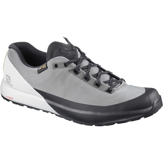 Men's Salomon ACRO Hiking Shoes White / Grey / Black | POGDJI-397