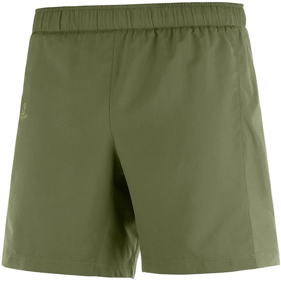 Men's Salomon AGILE 2IN1 M Shorts Olive | MYZVWN-120