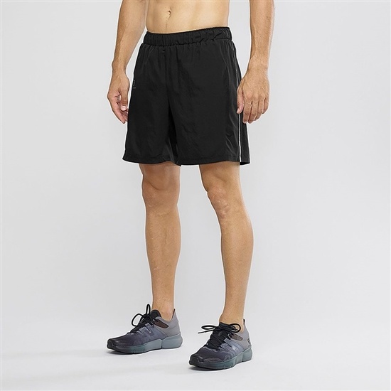 Men's Salomon AGILE 2IN1 Shorts Black | RCKSTZ-813