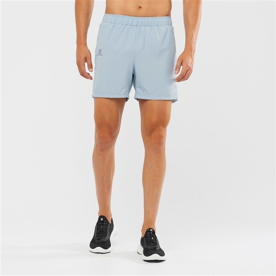 Men's Salomon AGILE 5 Shorts Ashley Blue | QEXHMP-287