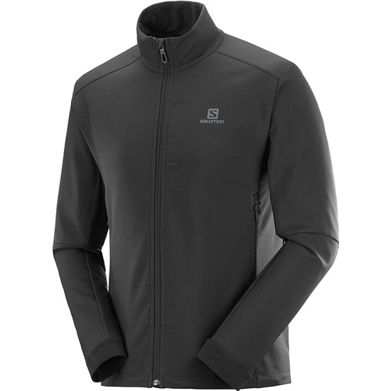 Men's Salomon AGILE SOFTSHELL JKT M Jackets Black | QXEYSF-458