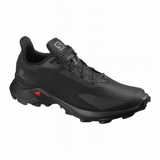 Men's Salomon ALPHACROSS BLAST Trail Running Shoes Black | QOYGIB-327