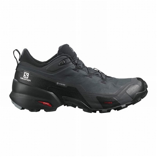 Men's Salomon CROSS HIKE GORE-TEX Hiking Shoes Dark Grey / Black | KTMHXF-802
