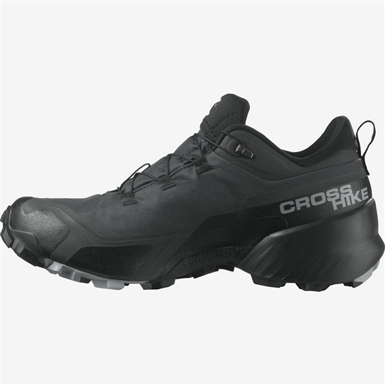 Men's Salomon CROSS HIKE GORE-TEX Hiking Shoes Black | SPCZRF-074