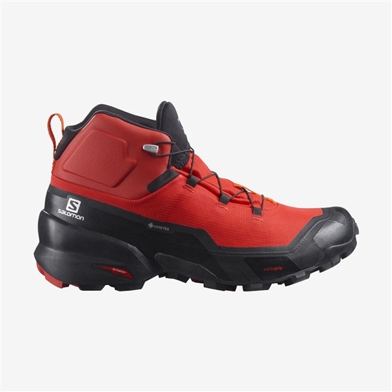 Men's Salomon CROSS HIKE MID GORE-TEX Hiking Boots Orange | GNSUMR-971