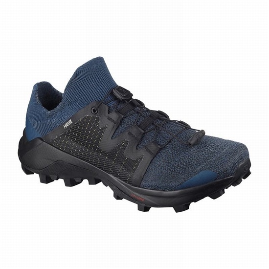 Men's Salomon CROSS /PRO Trail Running Shoes Navy / Black | DRHJFI-596