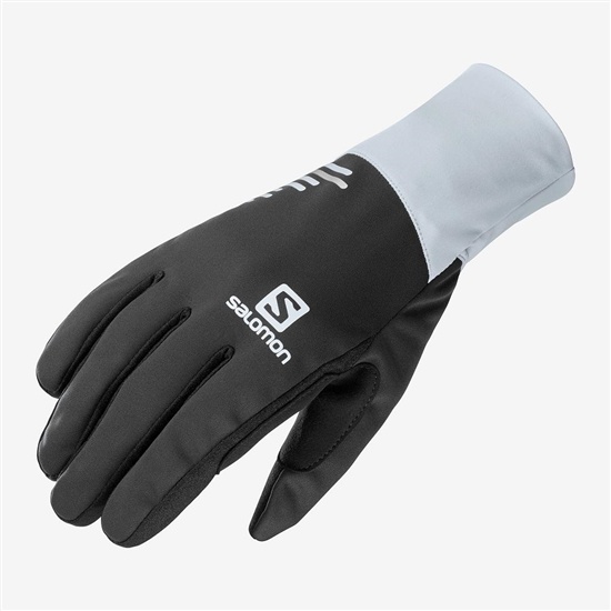 Men's Salomon EQUIPE U Gloves Black | OZPAIB-849