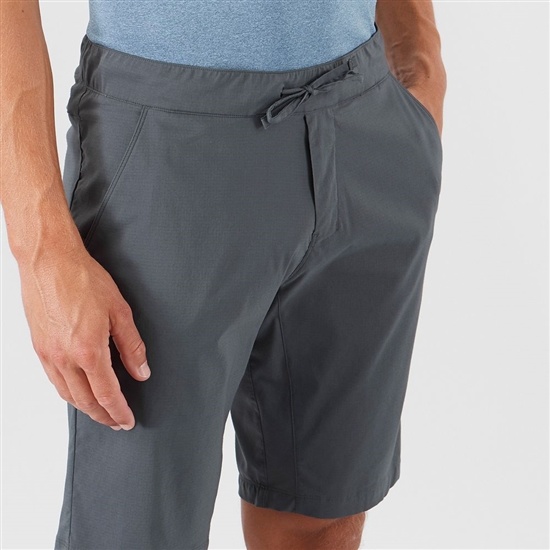 Men's Salomon EXPLORE M Shorts Dark Gery | ELVQAF-573