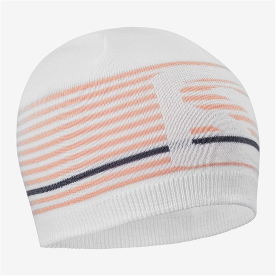 Men's Salomon FLATSPIN Beanie White | LRHMYD-571