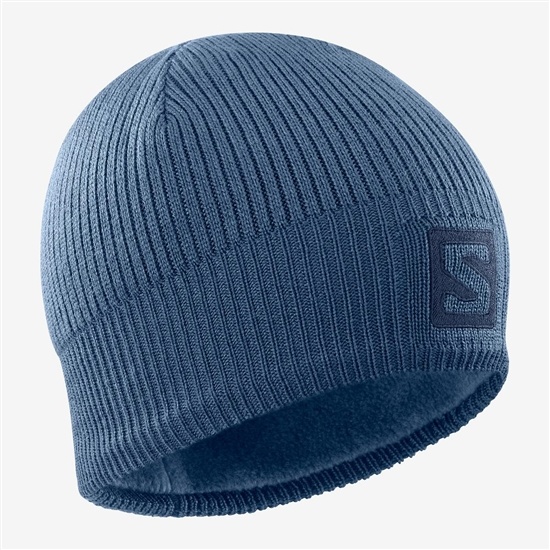 Men's Salomon LOGO Hats Navy | XRHPKO-653