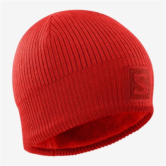 Men's Salomon LOGO Hats Red | JQMTSE-867