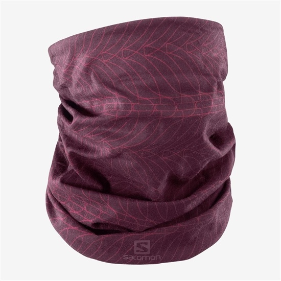 Men's Salomon NECK&HEAD LIGHT GAITER Headwear Purple | JCGQHV-305