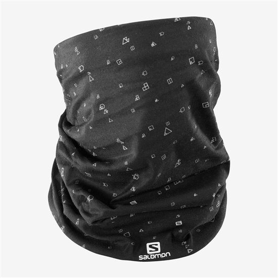 Men's Salomon NECK&HEAD LIGHT GAITER Headwear Black | OQZJVR-183