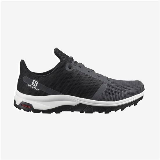 Men's Salomon OUTBOUND PRISM Hiking Shoes Black | QOUHJX-498