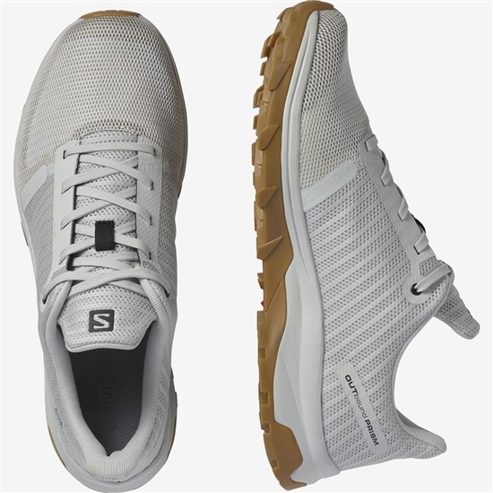 Men's Salomon OUTBOUND PRISM Hiking Shoes White | RITLMS-542