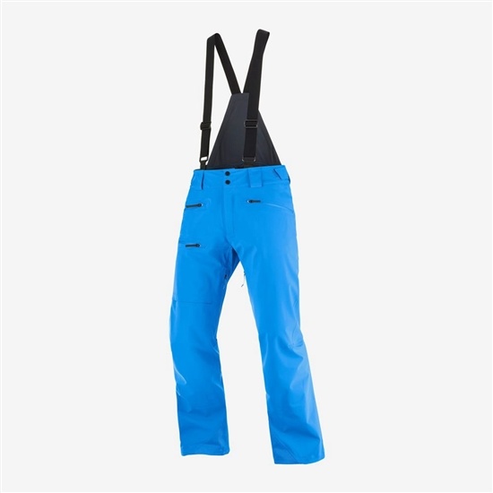 Men's Salomon OUTLAW 3L Ski Pants Indigo Bunting | SXQNKY-189