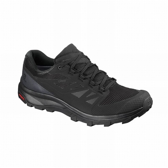 Men's Salomon OUTLINE GORE-TEX Hiking Shoes Black | JUHVAN-138
