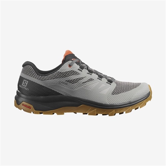 Men's Salomon OUTLINE GORE-TEX Hiking Shoes Grey | OFNSIM-324