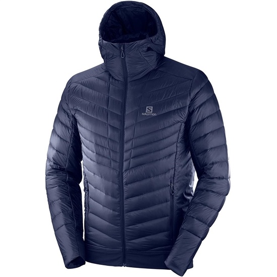 Men's Salomon OUTSPEED DOWN JKT M Jackets Navy | SMODGC-273