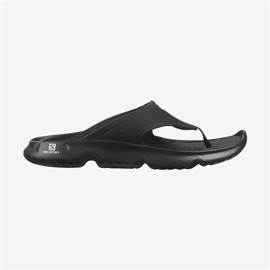 Men's Salomon REELAX BREAK 5.0 Flip Flops Black | YTIOLG-619