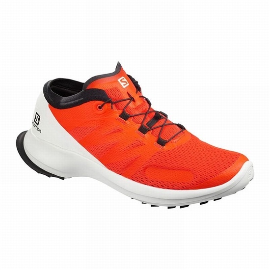 Men's Salomon SENSE FLOW Trail Running Shoes Orange | FMGKZU-086