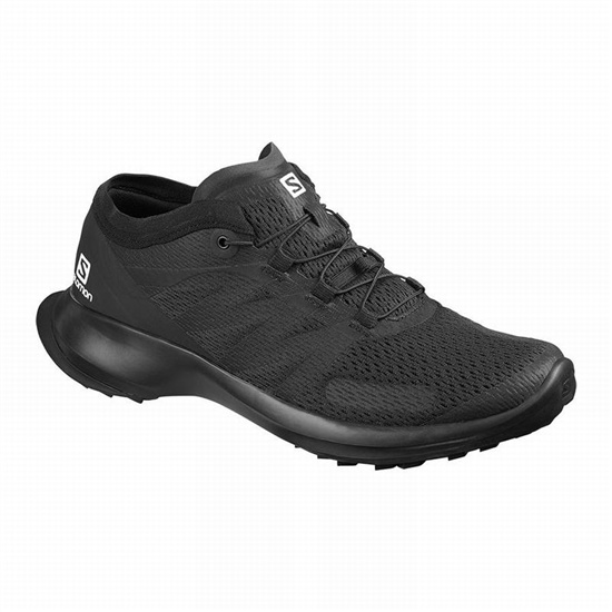 Men's Salomon SENSE FLOW Trail Running Shoes Black | NAVSRG-512