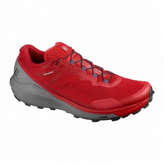 Men's Salomon SENSE RIDE 3 Running Shoes Red | FWLQEH-219