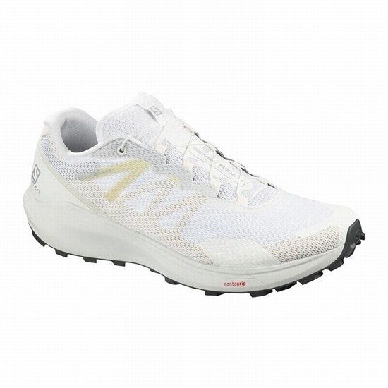 Men's Salomon SENSE RIDE 3 Running Shoes White | YQURVN-165