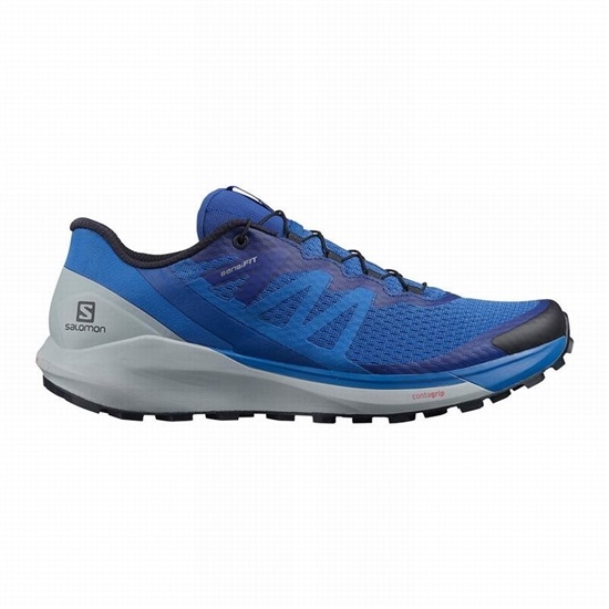 Men's Salomon SENSE RIDE 4 Running Shoes Blue | VKBWPQ-325