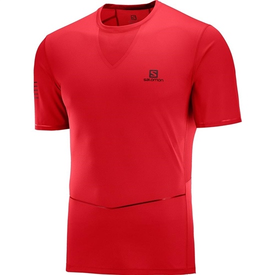 Men's Salomon SENSE ULTRA M T Shirts Red | ZVDBJI-497