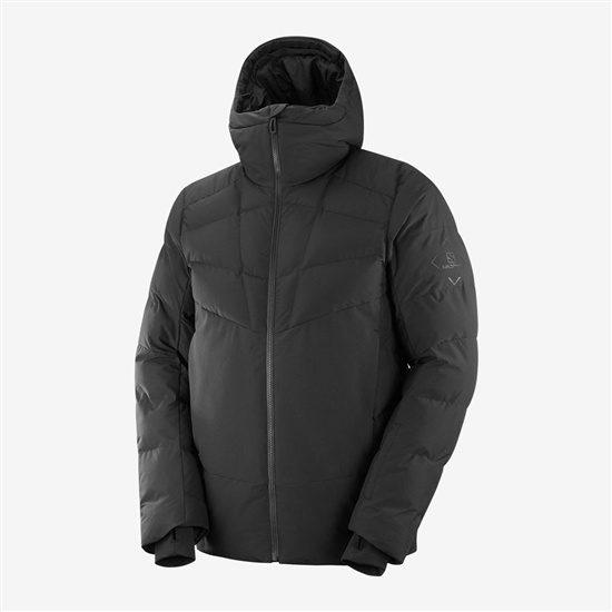 Men's Salomon SNOWSHELTER Ski Jackets Black | DFIOLZ-092