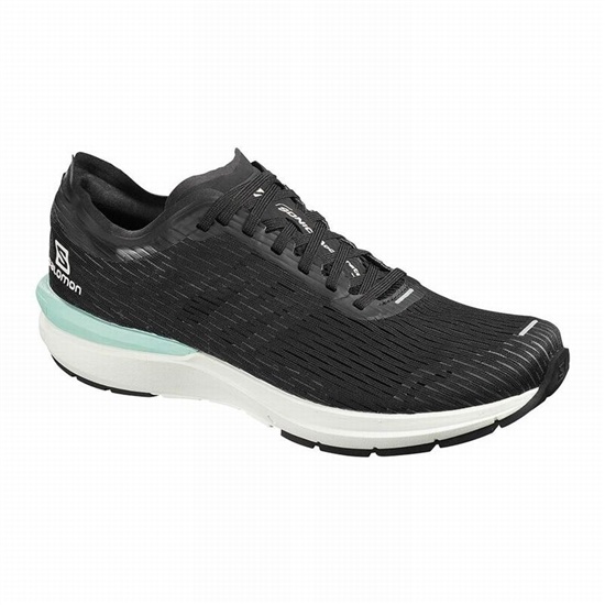 Men's Salomon SONIC 3 ACCELERATE Running Shoes Black / White | JXVCUK-690