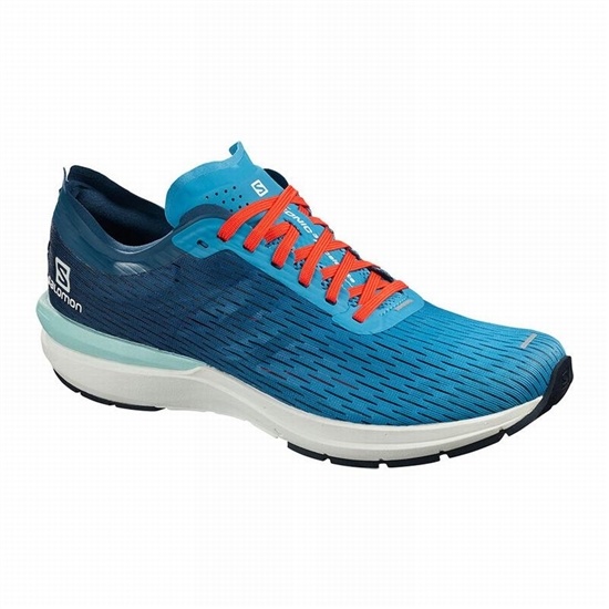 Men's Salomon SONIC 3 ACCELERATE Running Shoes Blue / Navy | OHNDJP-310