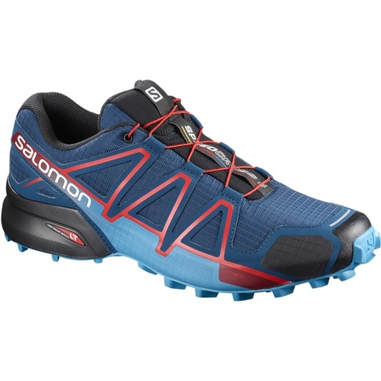 Men's Salomon SPEEDCROSS 4 Trail Running Shoes Navy / Black | AEJNOP-386