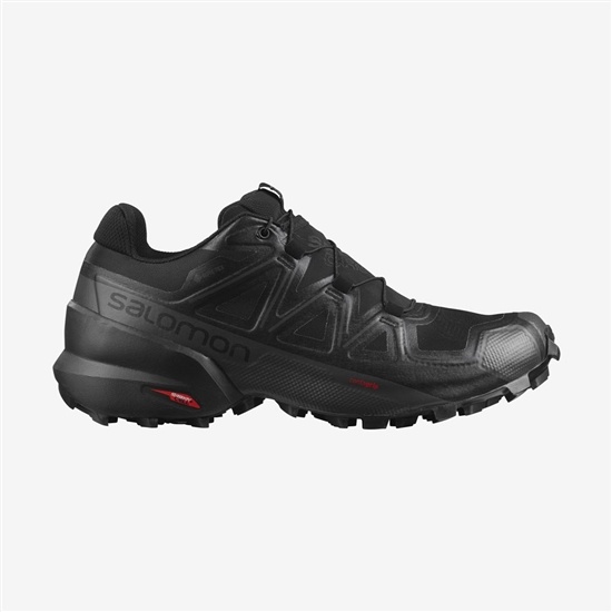Men's Salomon SPEEDCROSS 5 GORE-TEX Trail Running Shoes Black | KPAXOE-792