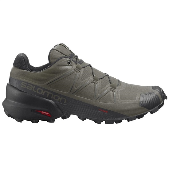 Men's Salomon SPEEDCROSS 5 Trail Running Shoes Olive | KSQZMV-853