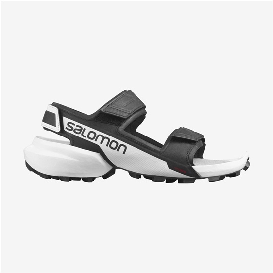 Men's Salomon SPEEDCROSS Sandals Black / White | NWRJIY-359