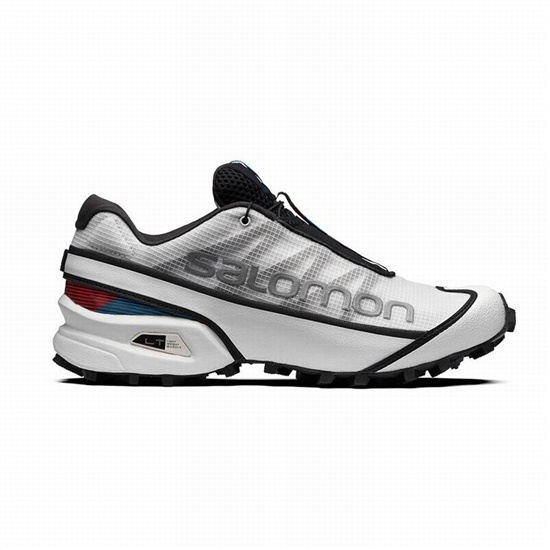Men's Salomon STREETCROSS Trail Running Shoes White / Black | CWHGEA-960