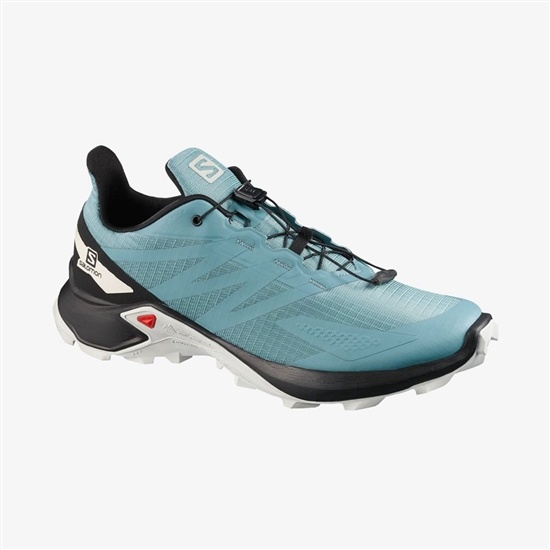 Men's Salomon SUPERCROSS BLAST Trail Running Shoes Blue | LPNZXQ-821