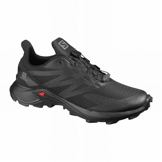 Men's Salomon SUPERCROSS BLAST Trail Running Shoes Black | XSKVAY-356