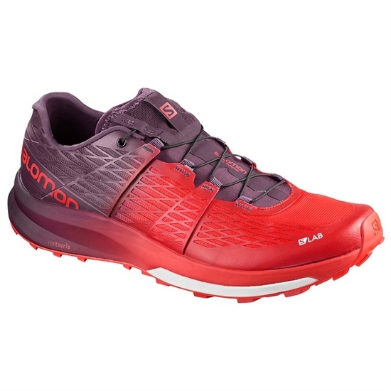 Men's Salomon S/LAB ULTRA Trail Running Shoes Red / Purple | SCZLYM-270