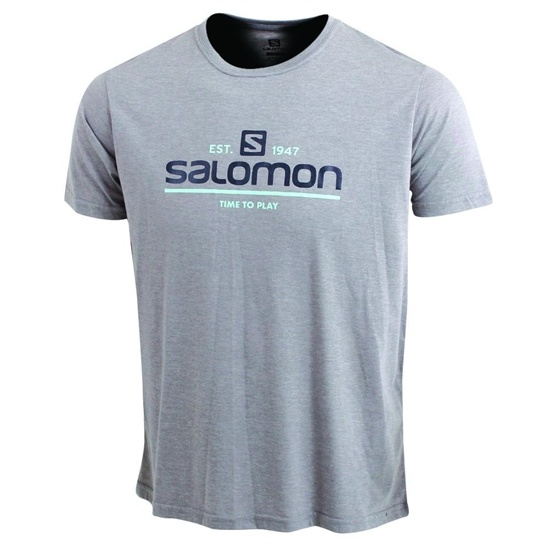 Men's Salomon TIME TO PLAY SS M T Shirts Grey | TENQHA-849