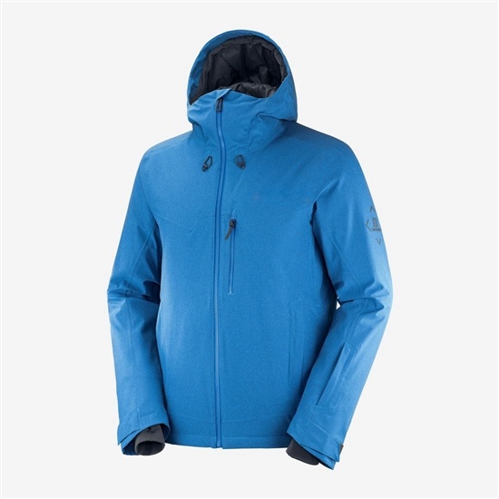 Men's Salomon UNTRACKED Ski Jackets Turquoise | JWVPND-048