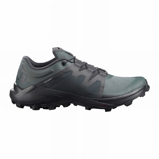 Men's Salomon WILDCROSS Trail Running Shoes Green | FEZARW-263