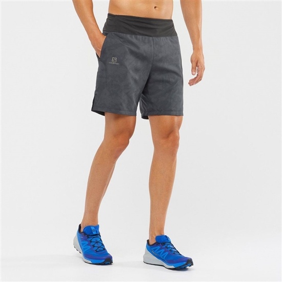 Men's Salomon XA 7 Shorts Black | BGEXWM-178